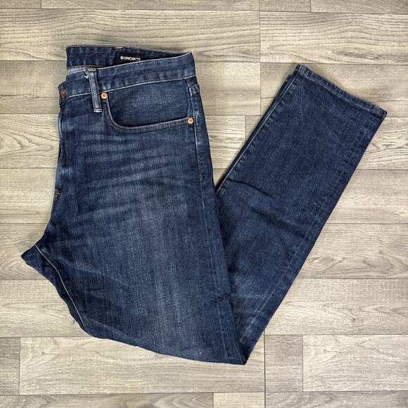 Bonobos Stretch Tailored Straight Fit Jeans Dark Wash sz 40 x 32 - Picture 1 of 6